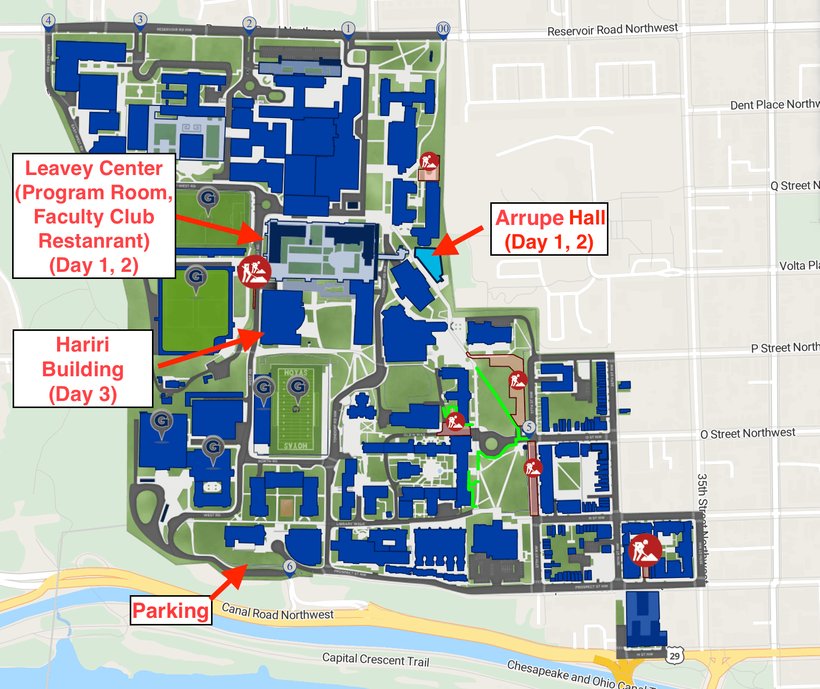 Georgetown University Campus Map